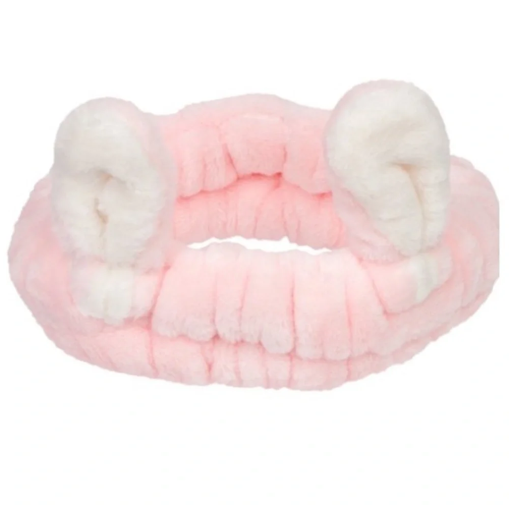 Spa Solutions Pink Bunny Plush Spa Headband